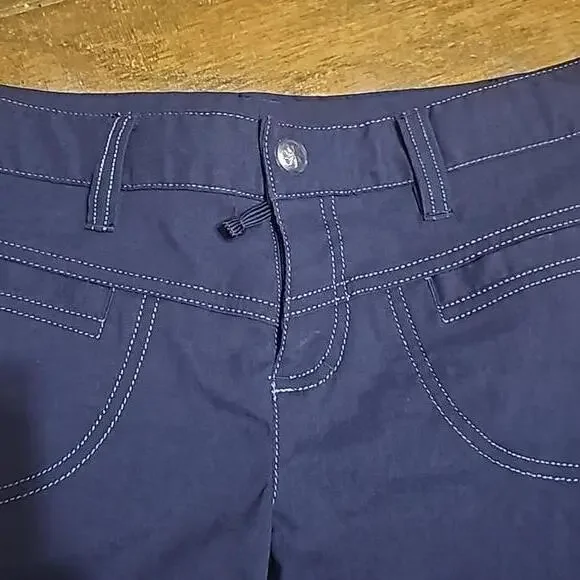 Athleta Dipper Bermuda navy blue Shorts Size 4 Hiking Outdoor Casual Nylon - Picture 2 of 4